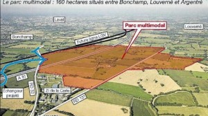 Infographie emplacement du Parc Multimodal - Ouest France