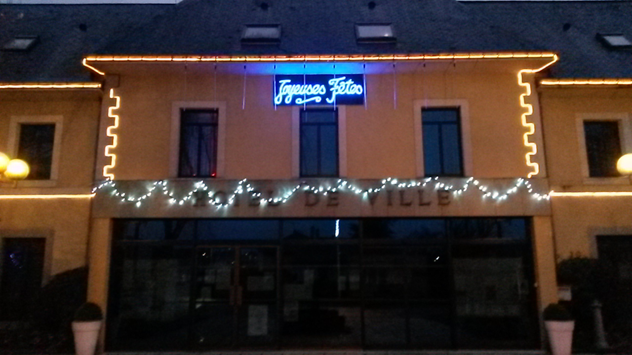 Mairie illuminée