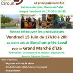 Marché d’été du Court Circuit, vendredi 15 Juin au centre-ville de Bonchamp