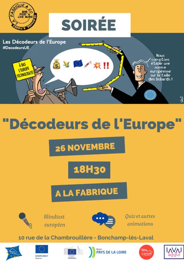 Soirée Décodeurs de l'Europe à Bonchamp